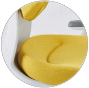 適正な体圧分散により前傾時の滑り落ちを防止する3Dポスチャーサポートシート